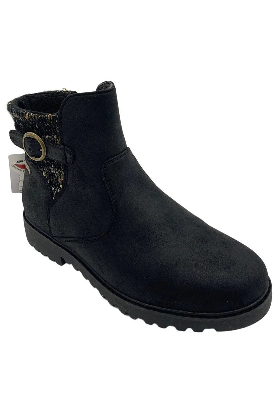Skechers Women's Arch Fit Marlie Weekend Chat Boots Black - Medium